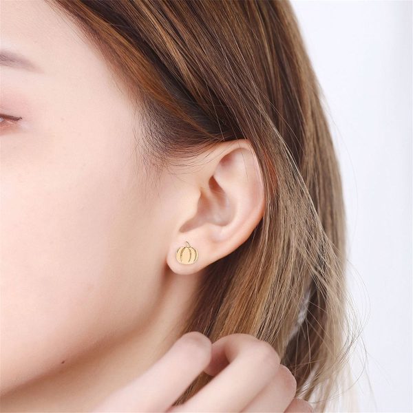 18K Gold-Plated Pumpkin Stud Earrings Online