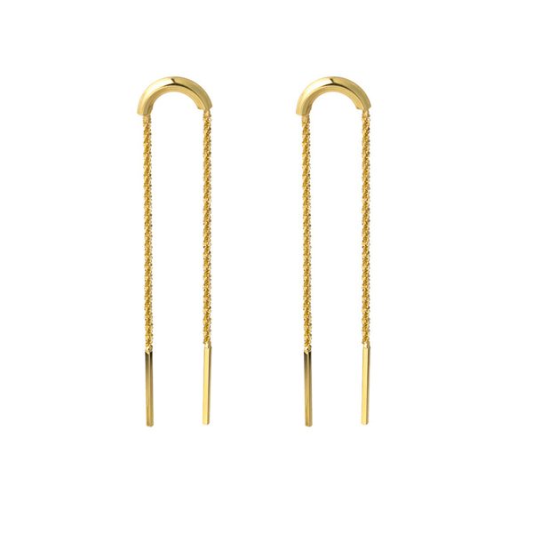 18K Gold-Plated Twine Bar Drop Earrings Discount