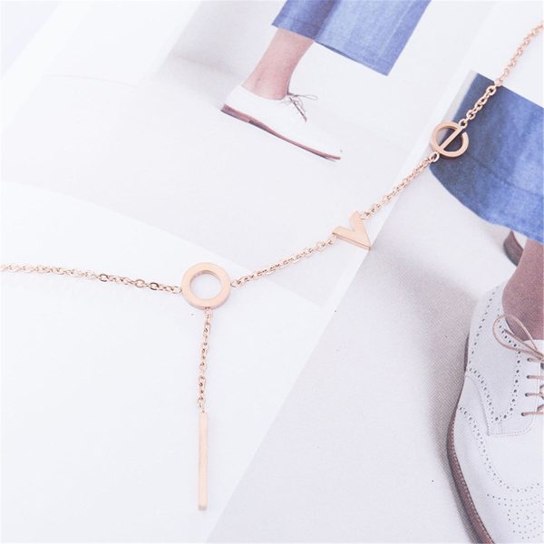 18K Rose Gold-Plated  Love  Anklet Online