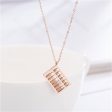 18K Rose Gold-Plated Abacus Pendant Necklace Cheap