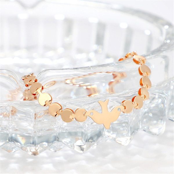 18K Gold-Plated Bird Bracelet Online now