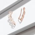 18K Rose Gold-Plated Paw Ear Climbers on Sale