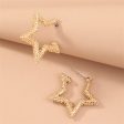 18K Gold-Plated Open Star Huggie Earrings Online now