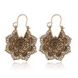 18K Gold-Plated Floral Huggie Earrings Online Sale