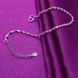 Silver-Plated Rope Chain Anklet Fashion