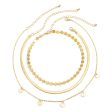 18K Gold-Plated Disc Necklace Set Online Sale