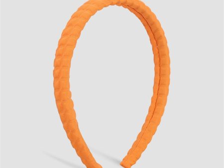 Orange Textured Hard Headband Discount