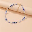 Blue Acrylic & 18K Gold-Plated Evil Eyes Beaded Choker Necklace Sale