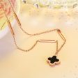 Black Acrylic & 18K Rose Gold-Plated Clover Pendant Necklace Online