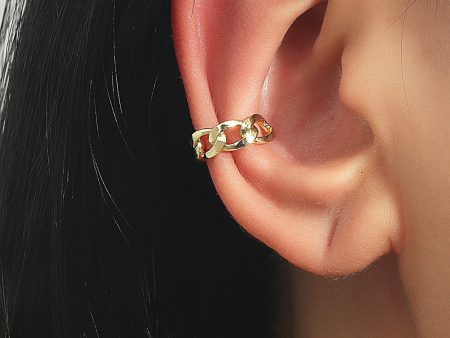 18K Gold-Plated Curb Chain Ear Cuff Supply