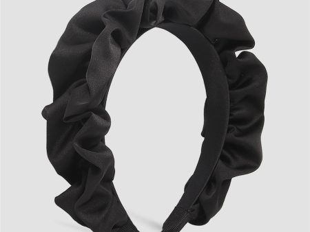 Black Ruffle Headband Cheap