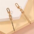 18K Gold-Plated Studded Drop Earrings Cheap