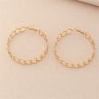 18K Gold-Plated Openwork Heart Hoop Earrings Online Sale