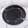 18K Rose Gold-Plated  M  Anklet For Sale