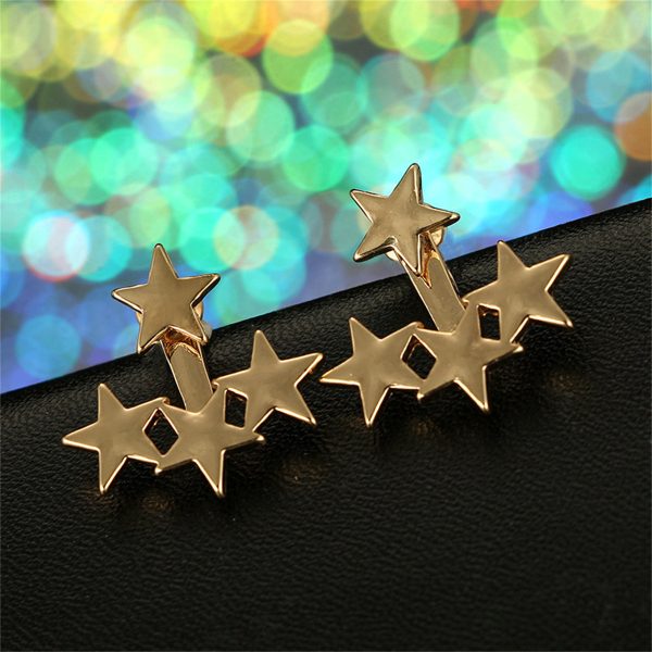 18K Gold-Plated Star Ear Jackets Cheap