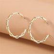 18K Gold-Plated Chain Hoop Earrings Online