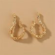 18K Gold-Plated Textured Free-Form Hoop Earrings Online Hot Sale