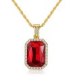 18K Gold-Plated & Red Crystal Pendant Necklace Online Sale