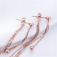 18K Rose Gold-Plated Graduated Bead Drop Earrings For Cheap