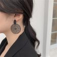 Black Celestial Plate Drop Earrings For Cheap