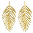 18K Gold-Plated Leaves Drop Earrings Online Hot Sale