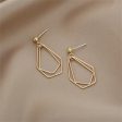 18K Gold-Plated Open Geometric Drop Earrings Supply