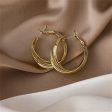 18K Gold-Plated Layered Hoop Earrings For Sale