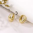 18K Gold-Plated Ellipse Huggie Earrings Online