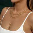 18K Gold-Plated Bar Pendant Necklace Set For Discount