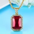 18K Gold-Plated & Red Crystal Pendant Necklace Online Sale