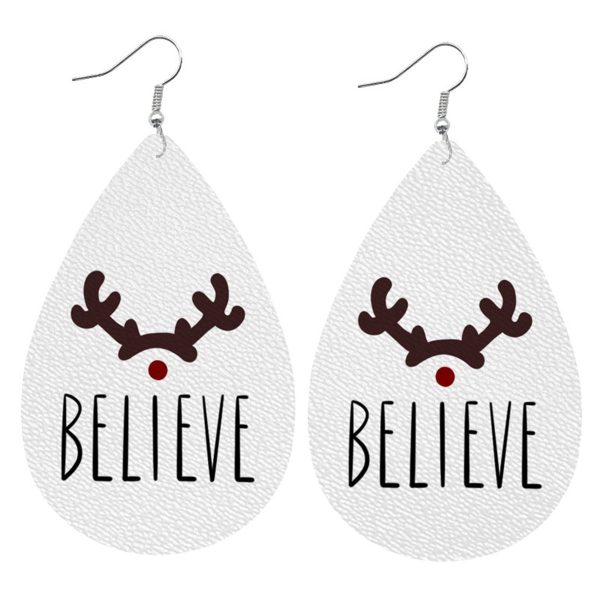 White Antler  Believe  Teardrop Earrings Online Sale