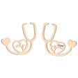 18K Gold-Plated Stethoscope Stud Earrings Online Hot Sale