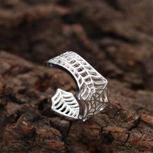 Silver-Plated Web Adjustable Ring Hot on Sale