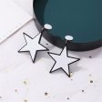 White & Black Star Drop Earrings Online