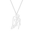 Silver-Plated Openwork Angel Pendant Necklace For Discount