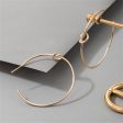 18K Gold-Plated Knot-Accent Thin Hoop Earrings on Sale