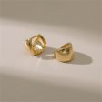 18K Gold-Plated Triangle Huggie Earrings For Cheap