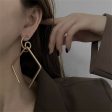 18K Gold-Plated Open-Rhombus Drop Earrings Online Hot Sale