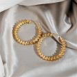 18K Gold-Plated Twist Hoop Earring For Discount