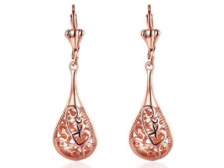 18K Rose Gold-Plated Long Drop Earrings Online Hot Sale