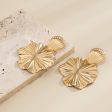 18K Gold-Plated Lotus Leaves Drop Earrings on Sale