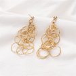 18K Gold-Plated Ring Chain Drop Earrings Supply