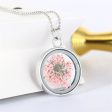 Silver-Plated & Pink Baby S-Breath Necklace Discount