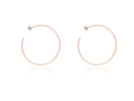 18K Rose Gold-Plated Hoop Earrings For Cheap