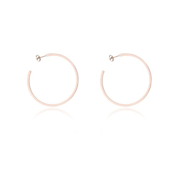 18K Rose Gold-Plated Hoop Earrings For Cheap