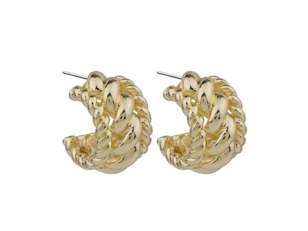 18K Gold-Plated Rope Twist Half-Hoop Earrings Sale