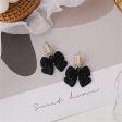 Black Acrylic & Cubic Zirconia Bow Baguette-Cut Drop Earrings Online