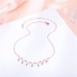 18K Rose Gold-Plated Letter V & Bead Necklace Hot on Sale