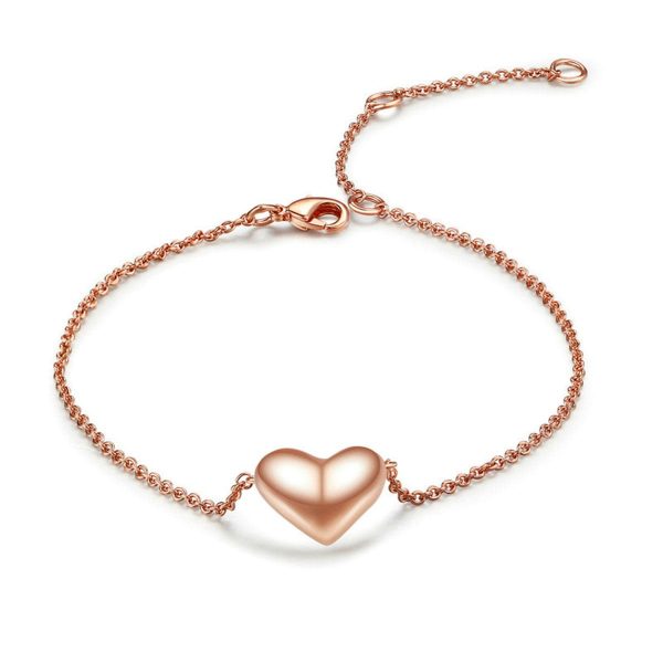 18K Rose Gold-Plated Heart Bracelet Cheap