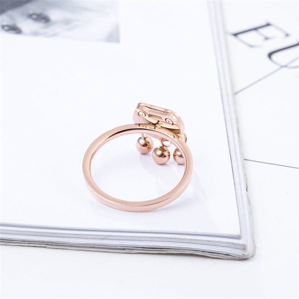 18K Rose Gold-Plated Lock Of Longevity Band Ring Online Sale